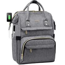 Mochila para laptop LOVEVOOK feminina 15,6" impermeável cinza Mochila para laptop LOVEVOOK feminina 15,6" impermeável cinza