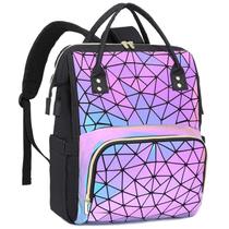 Mochila para laptop LOVEVOOK Geometric Luminous para mulheres de 15,6"