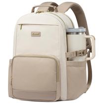 Mochila para laptop LOVEVOOK para mulheres bege impermeável de 18 polegadas Mochila para laptop LOVEVOOK para mulheres bege impermeável de 18 polegadas