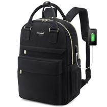 Mochila para laptop LOVEVOOK para mulheres de 15,6" com porta USB à prova d'água
