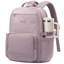 Mochila para laptop LOVEVOOK para mulheres de 17 polegadas cinza impermeável Mochila para laptop LOVEVOOK para mulheres de 17 polegadas cinza impermeável