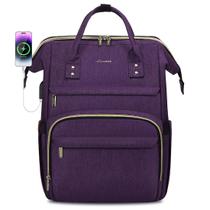 Mochila para laptop LOVEVOOK para mulheres de 17 polegadas impermeável roxa Mochila para laptop LOVEVOOK para mulheres de 17 polegadas impermeável roxa