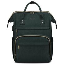 Mochila para laptop LOVEVOOK para mulheres de 17 polegadas impermeável verde escuro Mochila para laptop LOVEVOOK para mulheres de 17 polegadas impermeável verde escuro