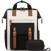 Mochila para laptop LOVEVOOK para mulheres de 17 polegadas para trabalho e viagem preta Mochila para laptop LOVEVOOK para mulheres de 17 polegadas para trabalho e viagem preta