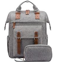 Mochila para laptop LOVEVOOK para mulheres e viagens de trabalho, 15,6", cinza Mochila para laptop LOVEVOOK para mulheres e viagens de trabalho, 15,6", cinza