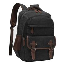 Mochila para laptop LUNLOPIK Canvas Vintage 15,6" com porta USB