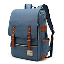 Mochila para laptop Mancio Slim Vintage 15,6" para viagens azul Mochila para laptop Mancio Slim Vintage 15,6" para viagens azul