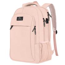 Mochila para laptop MATEIN 15,6" com porta USB resistente à água rosa