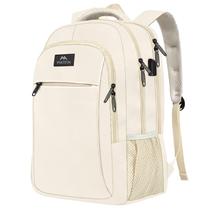 Mochila para laptop MATEIN Beige 15,6" com porta USB resistente à água