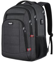 Mochila para laptop Skaypibs para homens de 15,6 polegadas com porta USB preta