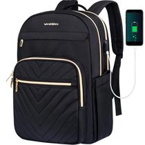 Mochila para laptop VANKEAN 15,6" à prova d'água com porta USB preta Mochila para laptop VANKEAN 15,6" à prova d'água com porta USB preta