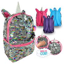 Mochila Para Menina Bolsa Escolar Com Chaveiro Pom Pom Cor Rosa