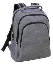 Mochila para notebook em tecido natural cinza ls mn4195