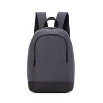 Mochila para Notebook Executiva Escolar em Poliéster 43x29x11CM Cinza com Compartimento Acolchoado Mochila para Notebook Executiva Escolar em Poliéster 43x29x11CM Cinza com Compartimento Acolchoado