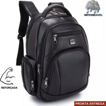 Mochila Para Notebook Impermeavél Couro Reforçada Universitára Grande Masculina Feminina Viagem Trabalho Nf