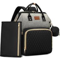 Mochila para Pañales ROSEGIN Negra Acolchada Impermeable de 35L