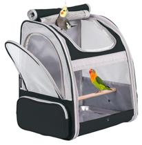 Mochila para pássaros ORIZZP com suporte Perch Green Mochila para pássaros ORIZZP com suporte Perch Green