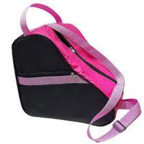 Mochila Para Patins Quad Inline Bolsa material sintético Preta / Rosa