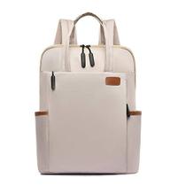 Mochila para portátil Baomifa de tela Oxford para mujeres beige Mochila para portátil Baomifa de tela Oxford para mujeres beige