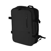 Mochila Pasta Notebook 15,6 Expansível 22 a 31L Preta Viagem Trabalho Engate Mala Poliéster Resistente