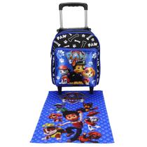 Mochila Patrulha Canina Boy Creche Tam P Com Rodas