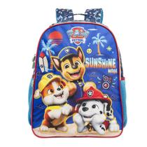 Mochila Patrulha Canina de Costas Infantil Azul Xeryus