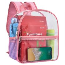 Mochila Paxiland Clear Stadium aprovada 30x30x15cm rosa