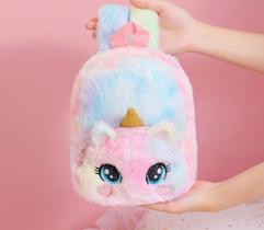 Mochila Pelúcia Infantil - Gatinho