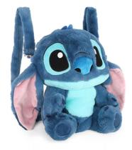 MOCHILA PELÚCIA STITCH 32 CM LILO & STITCH DISNEY PASSEIO Azul