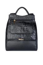 Mochila pequena antifurto couro croco Susan
