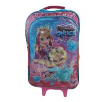 Mochila Pequena Com Rodinha Escolar Infantil Princess On Ice