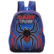 Mochila Pequena Dark Spider De Costas Escolar Creche Infantil Meninos Clio Volta às Aulas Passeio