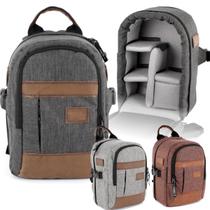 Mochila Pequena e Robusta Para Camera Dslr Tablet 7 Alhva Cinza Escuro