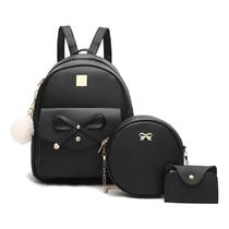 Mochila Pequena Feminina Carteira Barata Bolsa Resistente Desenho Do Tecido Liso