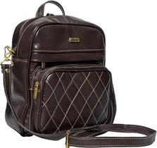 Mochila Pequena Feminina Em Couro Legitimo Bolsa Vintage Pratica Faculdade