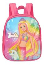 Mochila Pequena Infantil Feminina Luxcel Barbie Sereia