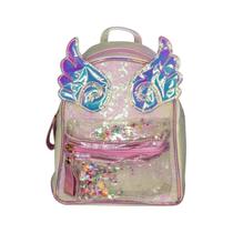 Mochila Pequena Infantil Passeio Menina Com Asas Unicórnio e Glitter - HM