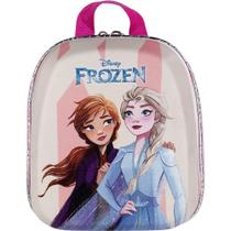 Mochila Pequena Maxtoy 3D Frozen Elsa e Anna Rosa