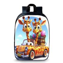 Mochila pequena pré escolar creche infantil anime girafas de carro