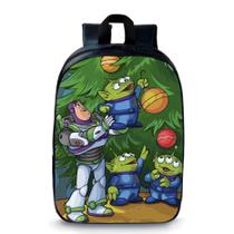 Mochila pequena pré escolar infantil anime buzz e etes