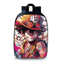 Mochila pequena pré escolar infantil anime chapéu de palha