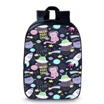 Mochila pequena pré escolar infantil anime colorido foguete,gatinhos