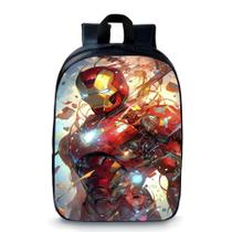 Mochila pequena pré escolar infantil anime homem de ferro