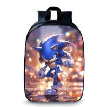 Mochila pequena pré escolar infantil anime super sonic