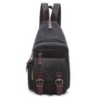 Mochila Pequena Transversal De Peito Ou Costas Unissex Lona Mochila Pequena Transversal De Peito Ou Costas Unissex Lona