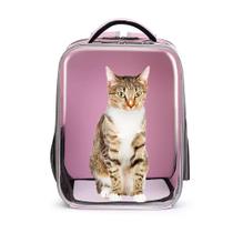 Mochila pet bolsa transporte cao gato cachorro astronauta transparente