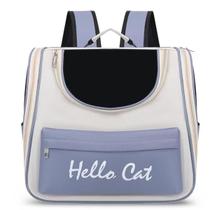 Mochila Pet C/ Tela De Ventilação P/ Viagem Lovely Vibe cor:azul