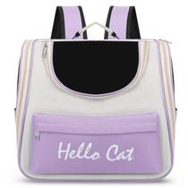 Mochila Pet C/ Tela De Ventilação P/ Viagem Lovely Vibe cor:lilás Mochila Pet C/ Tela De Ventilação P/ Viagem Lovely Vibe cor:lilás