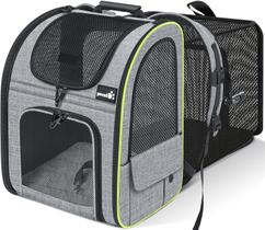 Mochila Pet Carrier Pecute expansível para cães e gatos de 17 libras
