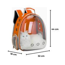 Mochila Pet De Transporte Visão 360 Panoramica Gato Cão Preto Mochila Pet De Transporte Visão 360 Panoramica Gato Cão Preto